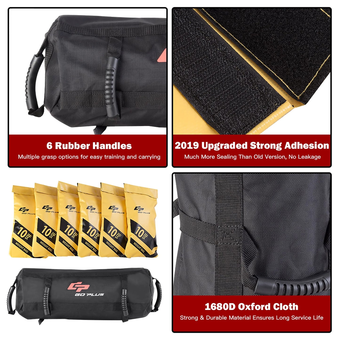 60Lbs Body Press Sturdy Fitness Exercise Weighted Sandbags W/ Filler Bags