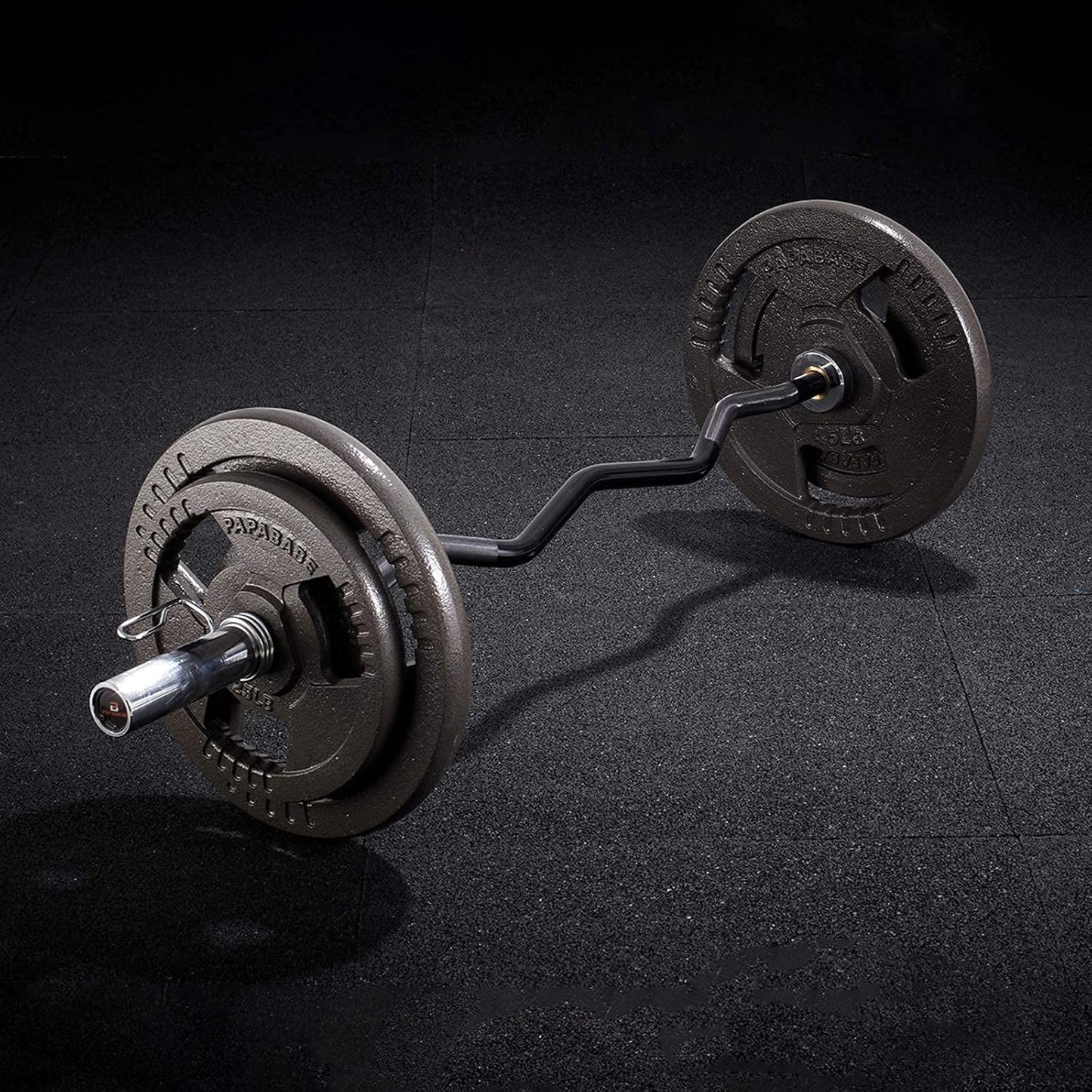 56'' Olympic Curl Bar, EZ Curl Barbell, 400 LB Weight Capacity Galvanized Lifting Bar for Strength Training, Biceps Curl and Triceps Extensions