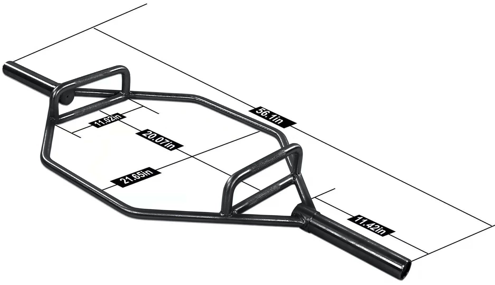 Olympic 2-Inch Hex Weight Lifting Trap Bar, 1000-Pound Capacity, Closed