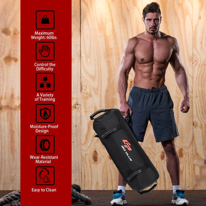 60Lbs Body Press Sturdy Fitness Exercise Weighted Sandbags W/ Filler Bags