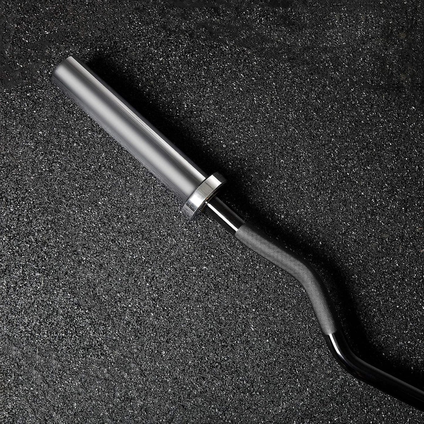 56'' Olympic Curl Bar, EZ Curl Barbell, 400 LB Weight Capacity Galvanized Lifting Bar for Strength Training, Biceps Curl and Triceps Extensions